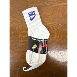 Vintage Nike Socks Girls White Toddler Cotton Crew‎ Swoosh 3C-10C Set of 2